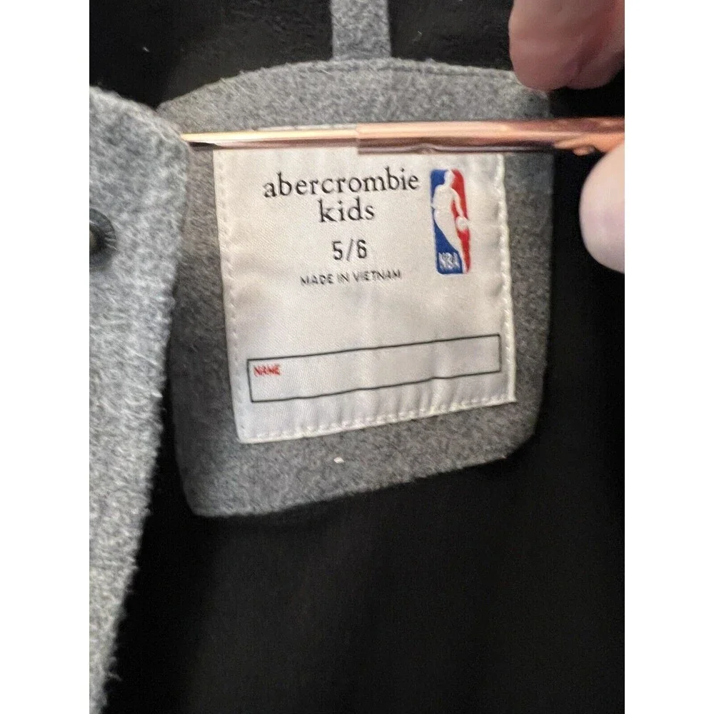 Abercrombie &‎ Fitch Kids Jacket NBA Logo Patches Letterman Size 5/6